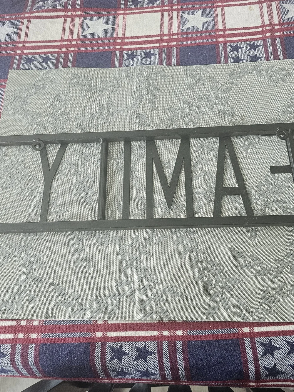 Threshold Metal FAMILY Wall Sign in Gray